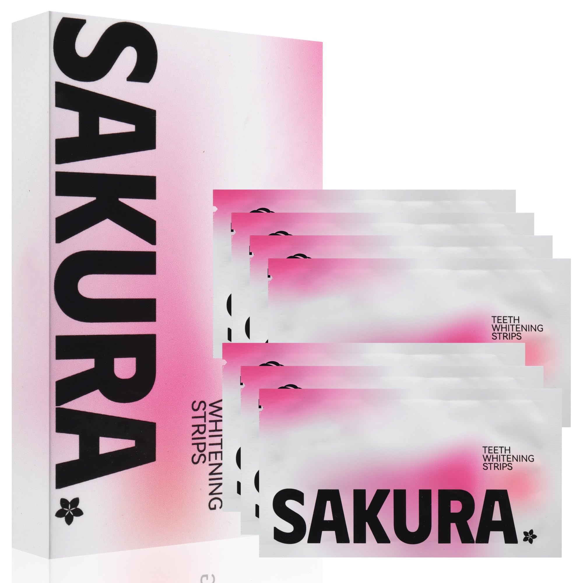 Azonee Teeth Whitening Strips, 14 Strips for Sensitive Teeth, Sensitivity Free/Deep Stains Removal/Enamel-Safe/Non-Slip/Dry Strip Technology/Sakura Flavo, Professional and Safe Teeth Whitening Kit