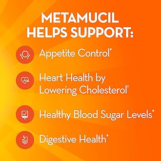 Metamucil, 4-in-1 Fiber Supplement, Psyllium Husk Powder, Sugar-Free Powder, Berry Flavored Drink, 114 Servings