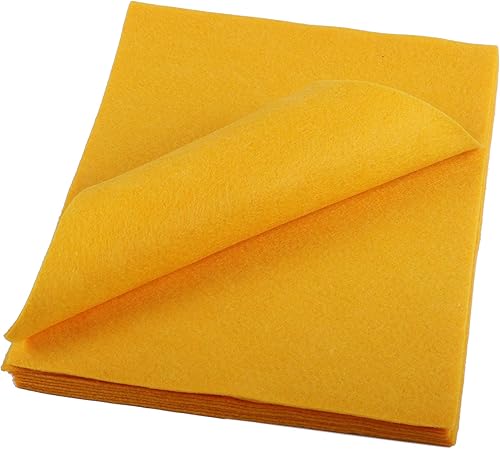 YYCRAFT Craft - Hojas de fieltro suave de 9 x 12 pulgadas, paquete de 24 piezas, amarillo brillante