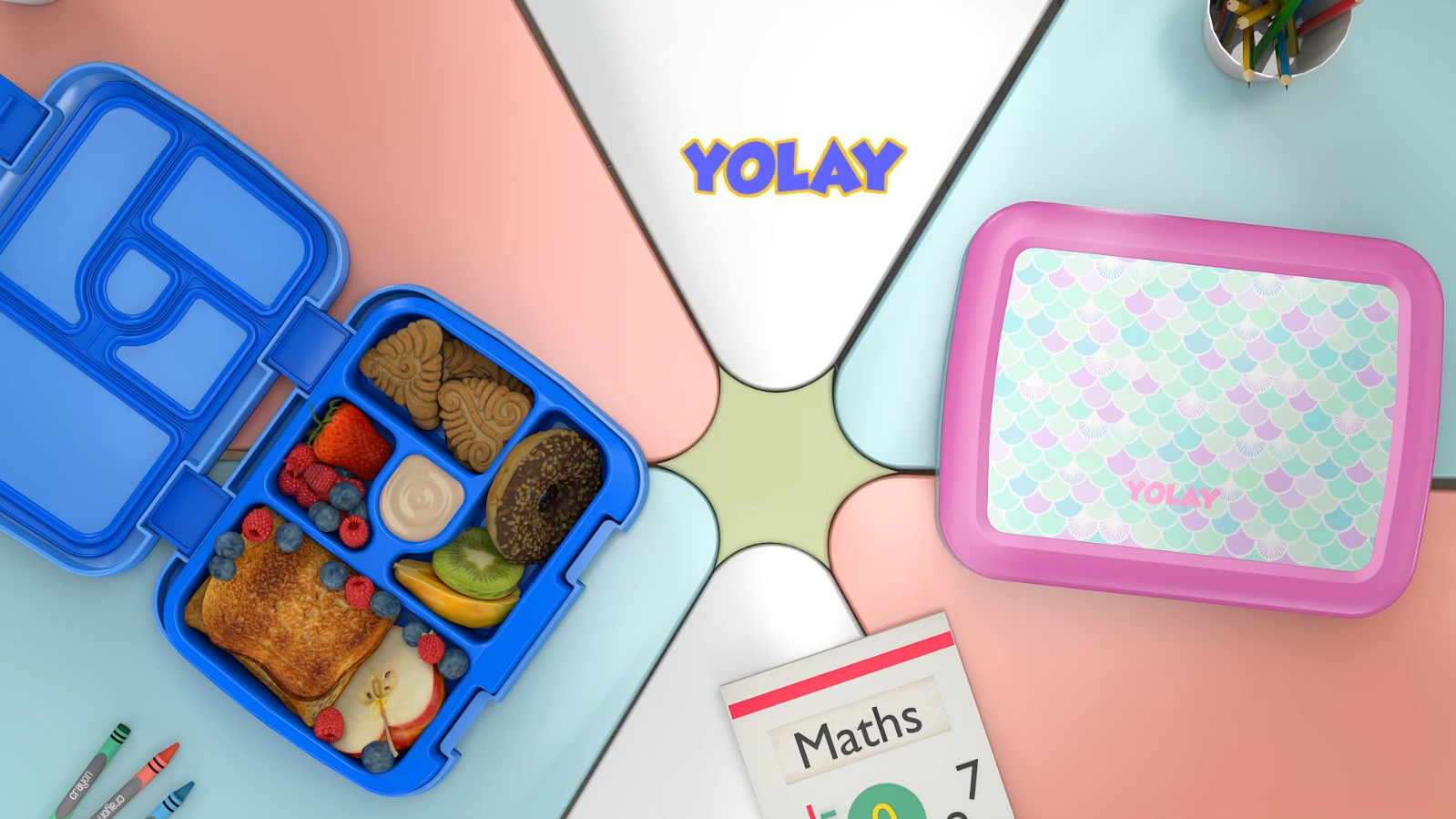 Amazon.com: YOLAY Bento Box for Kids Lunch Box Leak-Proof, 5