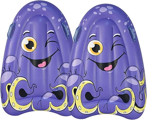 2 tablas de surf inflables para playa, tabla inflable para playa, tabla flotante de ayuda para aprender a nadar para niños y niñas, diversión