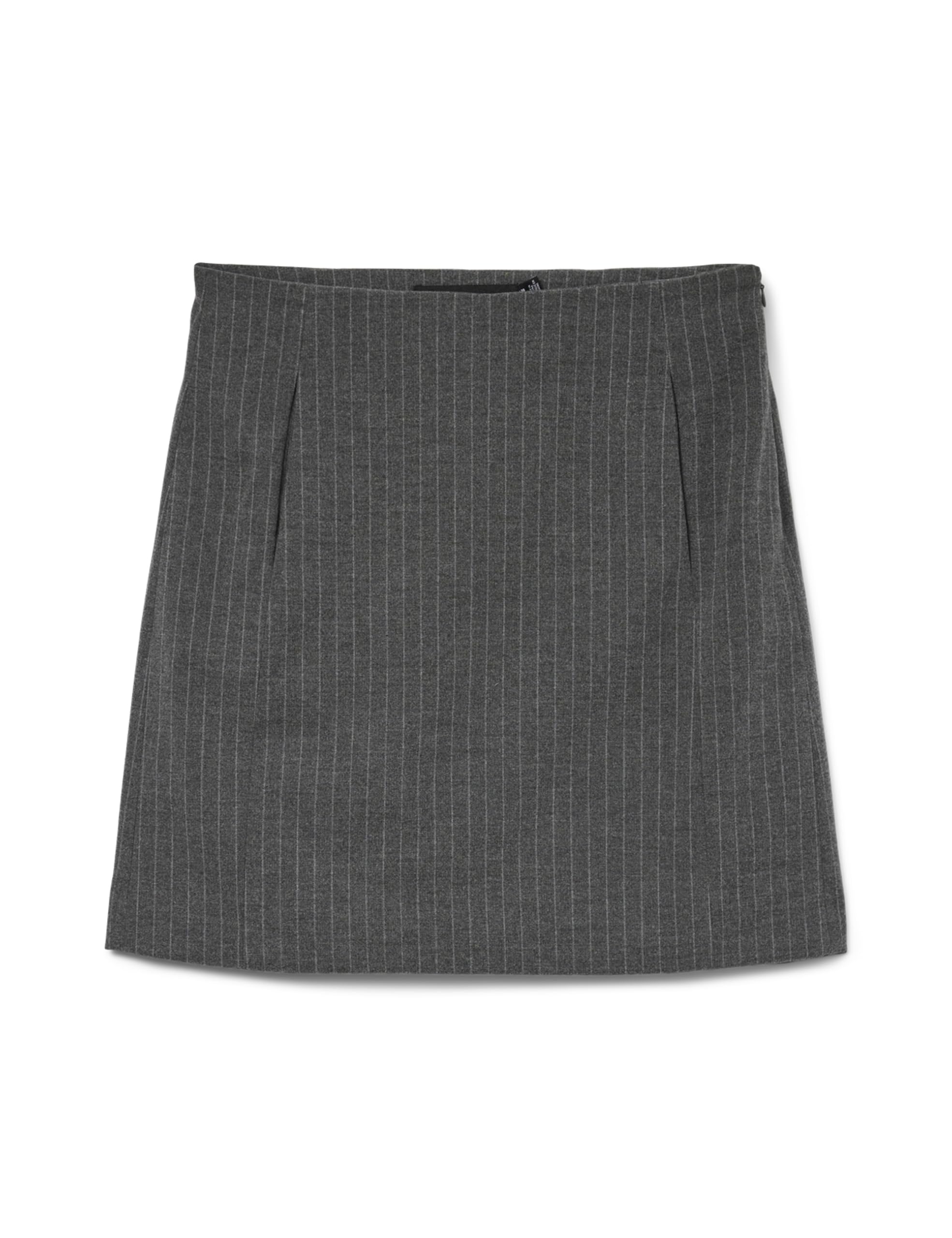 VERO MODA Vmjojo Mw Short Skirt Noos, Medium Grey Melange, 10