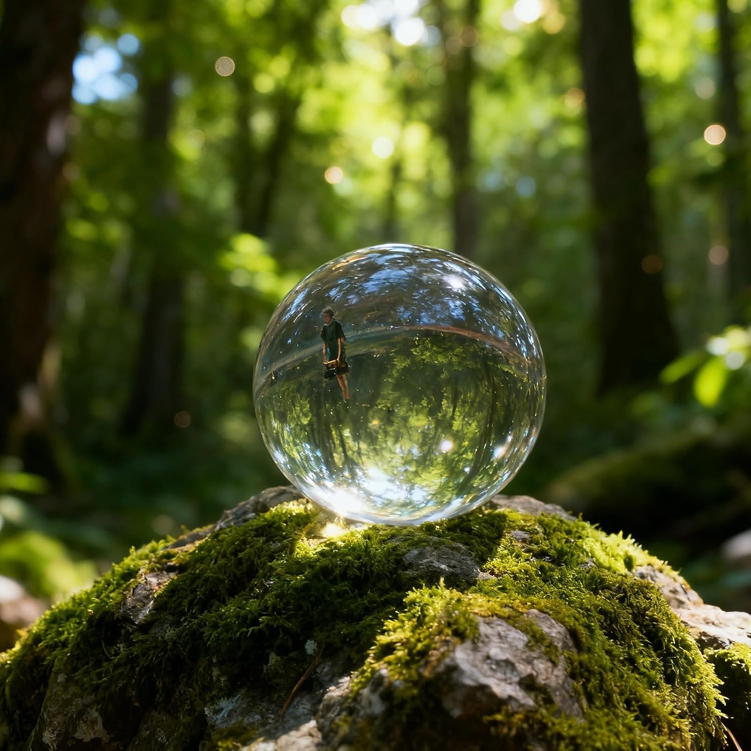 Clear Crystal Ball with Stand for Fortune Teller Divination