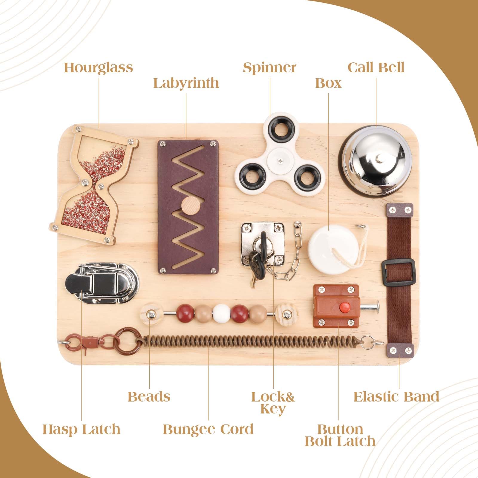 Dementia Activities For Seniors-Fidget Busy Board-Alzheimers Products for Elderly-Memory Games for Autism Adult-Dementia Gadgets-Sensory ADHD Toys-Anxiety Relief Items-Gift for Dementia Patients - Image 3