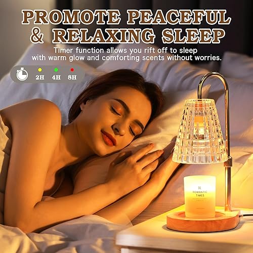 Miniatura 10 de Moderna lámpara calentadora de velas con temporizador, calentador de lámpara de vela regulable, regalos de cumpleaños para mujeres, lámpara negra,