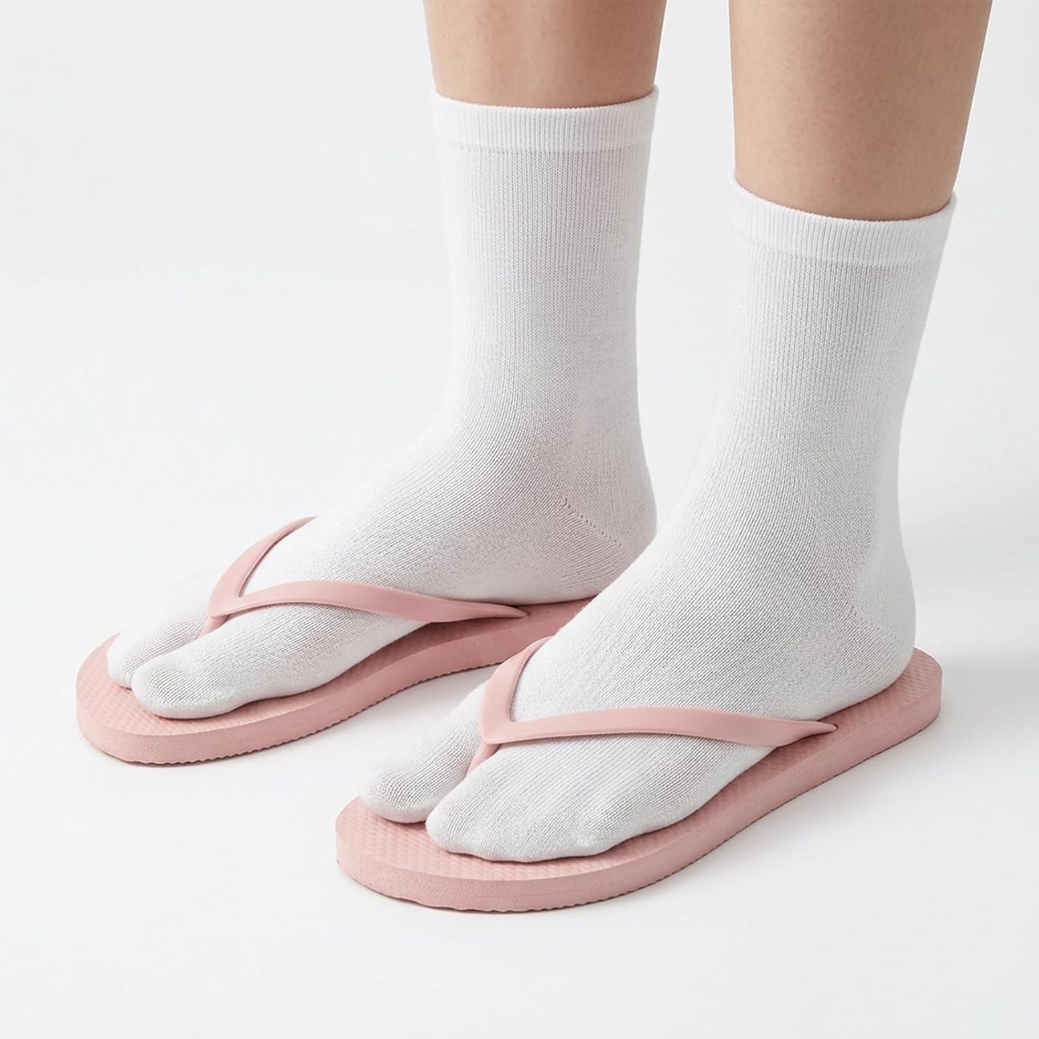 cobee 4 Pairs Tabi Socks for Flip Flop, Cotton Split Toe Socks Japanese Toes Separated Sock for Men Women Unisex