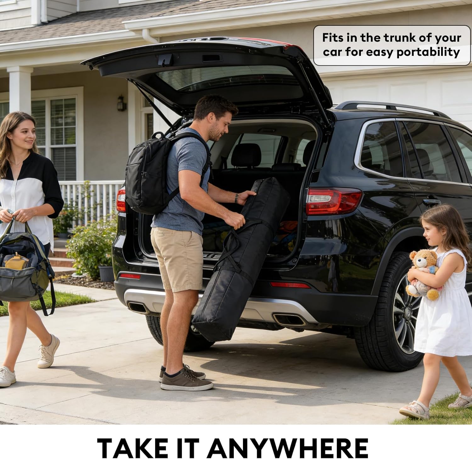 10x10 Pop Up Canopy with Sidewalls, Instant Heavy Duty Canopy Tent for Parties, Events, Camping, One Person Setup - White - Image 7