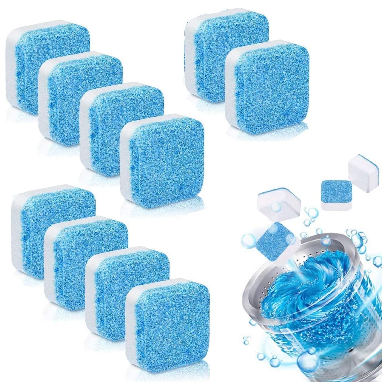 10Pcs Washing Machine Deep Cleaner Effervescent Tablet For All Company's Front And Top Load Machine, Descaling Powder Tablet For Cleaning Of Tub & Drum Stain Remover Washer-image-24