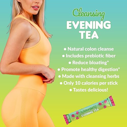 Miniatura 2 de Skinny Teas - Palitos de té instantáneo, té de noche limpiador, 14 unidades, mezcla de desintoxicación de hierbas con hierbas limpiadoras de colon y