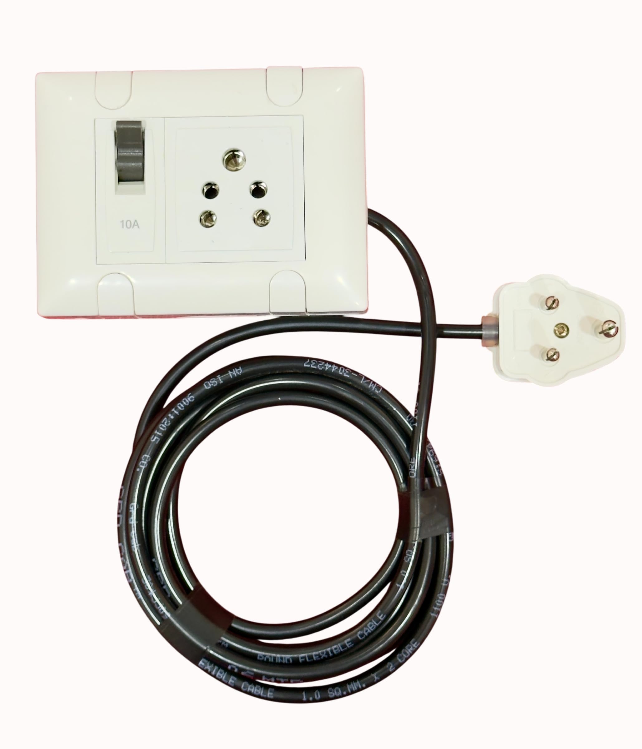 E-Bike Charger Extension Board 6A Socket &10A MCB Switch and 6A 3 Pin Plug 1.Sq.mm Cable 3 Meters EV Charger, Washing Machine.-image-20