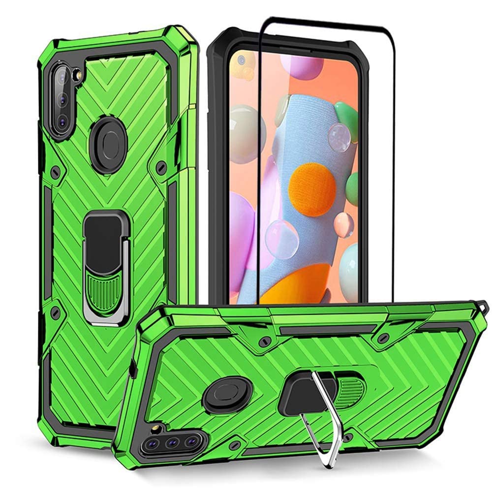 Amazon.com: Samsung Galaxy A11 Case, Samsung A11 Phone Case, with Screen  Protector, HNHYGETE Shockproof Full Protective Phone Cases with Kickstand  for Samsung Galaxy A11 (Green) : Cell Phones & Accessories
