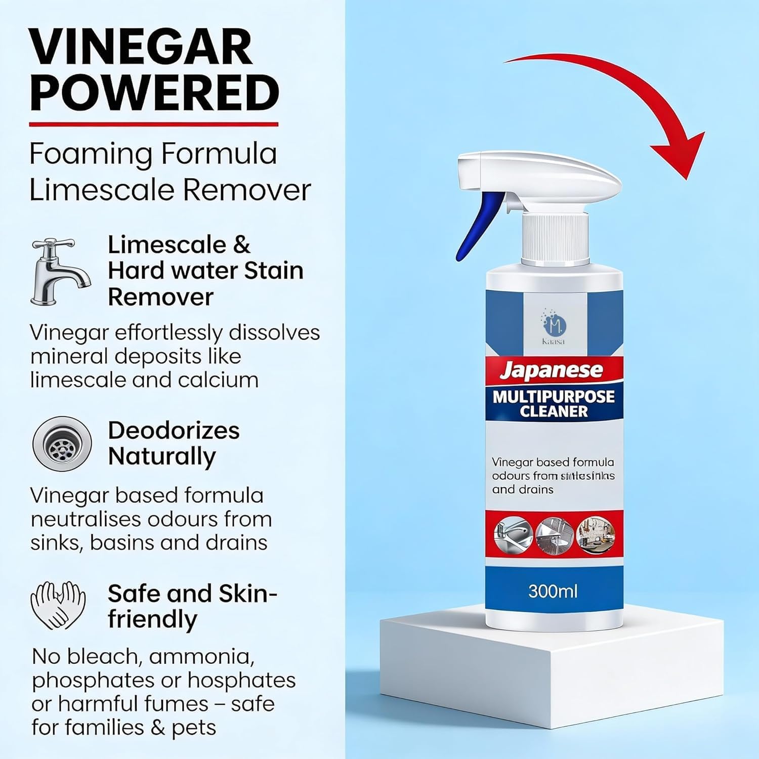 Japanese Multipurpose Cleaner Oxalic Stain Removal Spray for Tiles