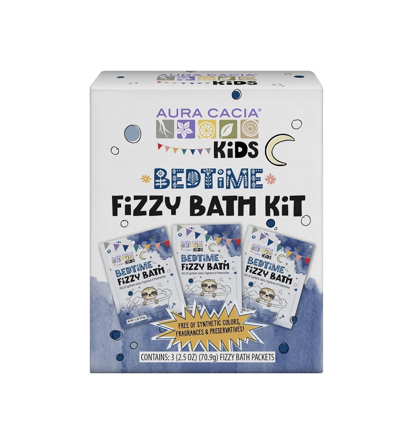 Aura Cacia Kids Bedtime Fizzy Bath Kit (Pack of 2)