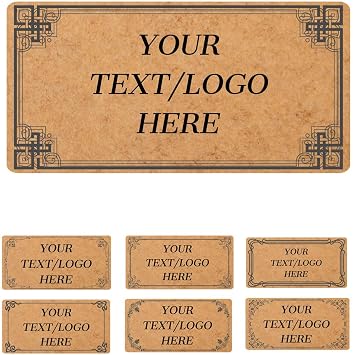 70-1000 Custom Stickers - Personalized Kraft Paper Labels, Adhesive Labels for Canning Bottles, Baking Gift Tags, Homemade ProductsRectangle