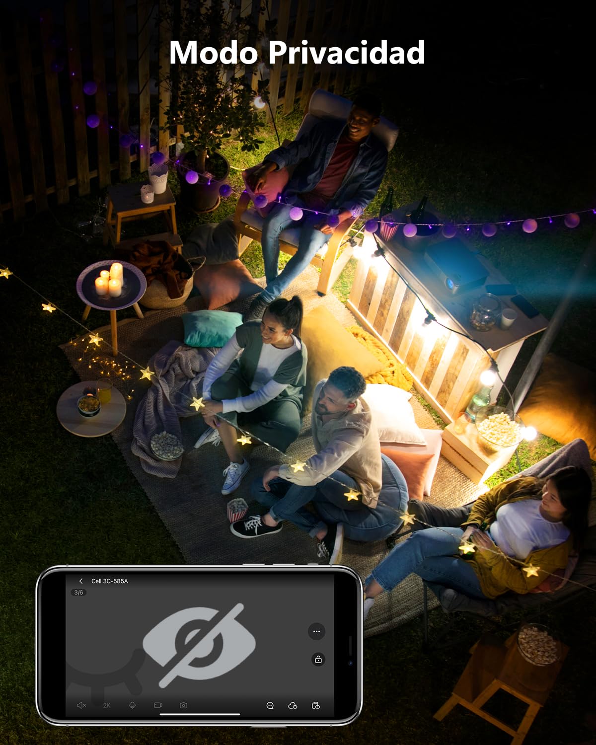 Imou 3K Cámara Vigilancia Exterior Solar con Batería, Cámara Exterior Sin Cable, Visión Nocturna en Color, Detección de Humana, Audio Bidireccional, Admite Tarjeta SD 256G, IP66, Cell 3C+Solar Panel
