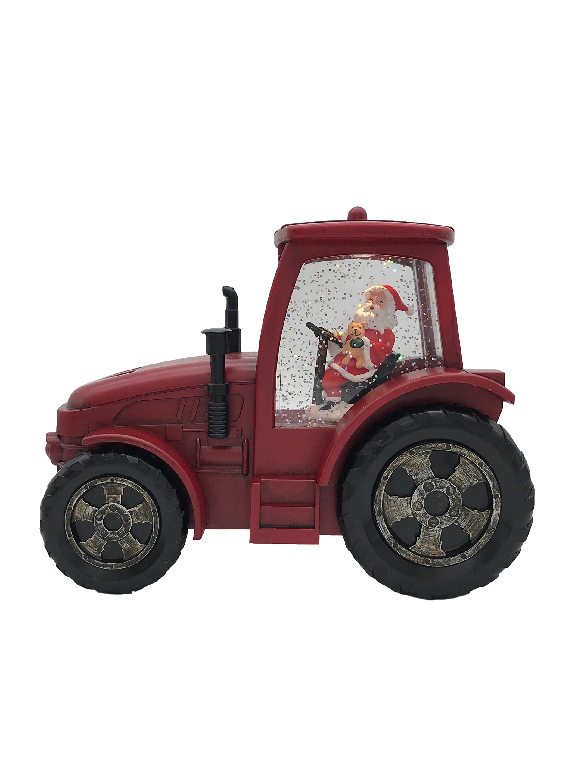 Boule à eau musicale Père Noël tracteur 15cm Victory Creative de qualité