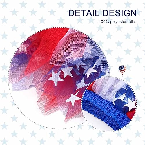 Miniatura 5 de Nicute Falda tutú para mujer, 4 de julio, color rojo, blanco y azul, con estrellas, divertida, patriótica, para fiesta del Día de la Independencia
