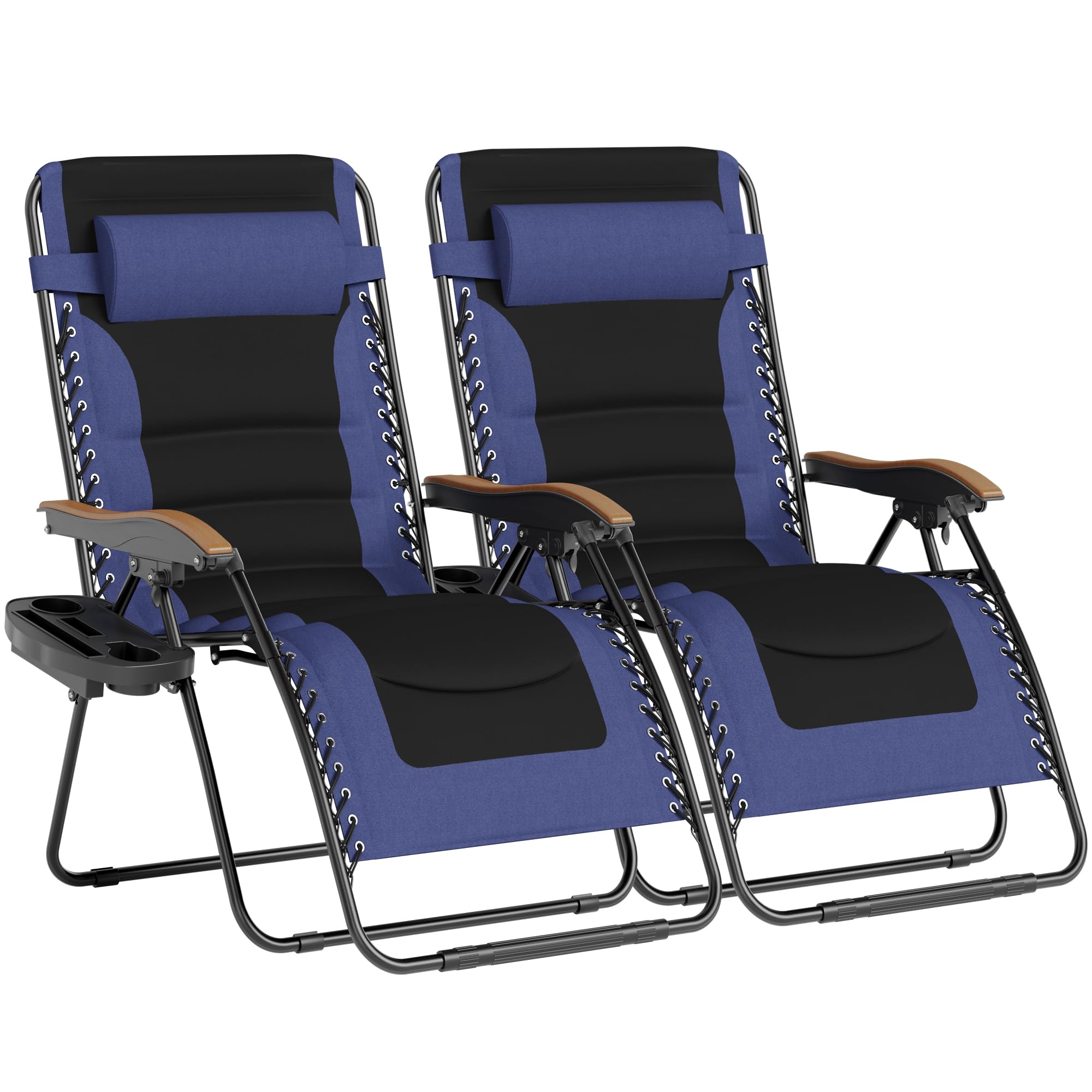 PHI VILLA XXL Padded Zero Gravity Chair Set of 2