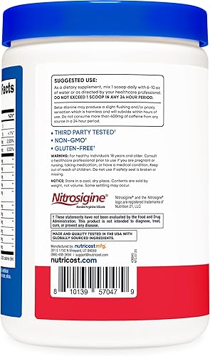 Miniatura 4 de Nutricost Complejo pre-entrenamiento pre-C con creatina (ponche de fruta  30 porciones) en polvo - Boost Fintess Rutinas, 15.98 oz