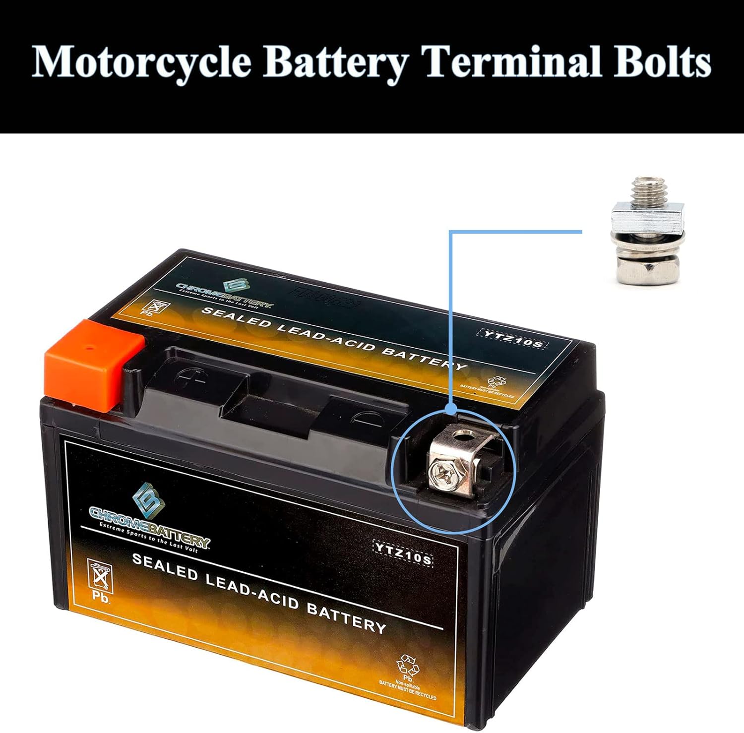 Buy 48 Pack Motorcycle Battery Terminal Bolts Screws Square Nuts Kit M6