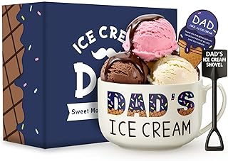 Dad Gifts for Christmas - Dad's Ice Cream Bowl and Shovel Set - Ideal Fathers Day Birthday Gifts from Daughter Son