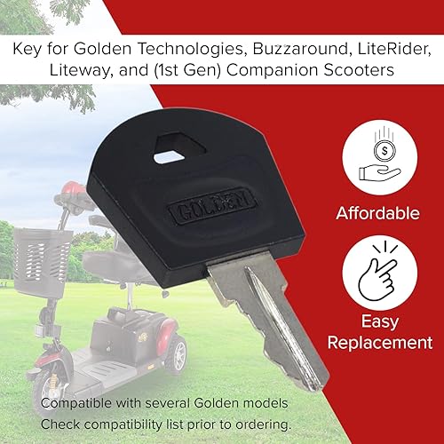 Miniatura 4 de AlveyTech Llave para Golden Technologies Companion I & II (1ª generación anterior a 2013), Buzzaround XL & Lite, LiteRider y Liteway Model Series