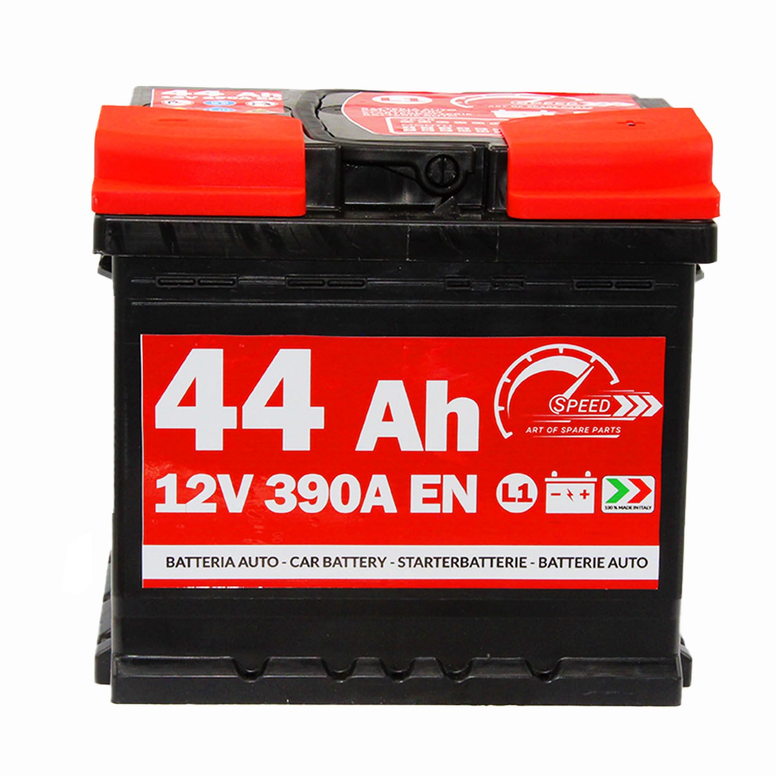 BATTERIA AUTO SPEED BY SMC cod L144 44Ah 390A Polo Positivo a Destra 12V
