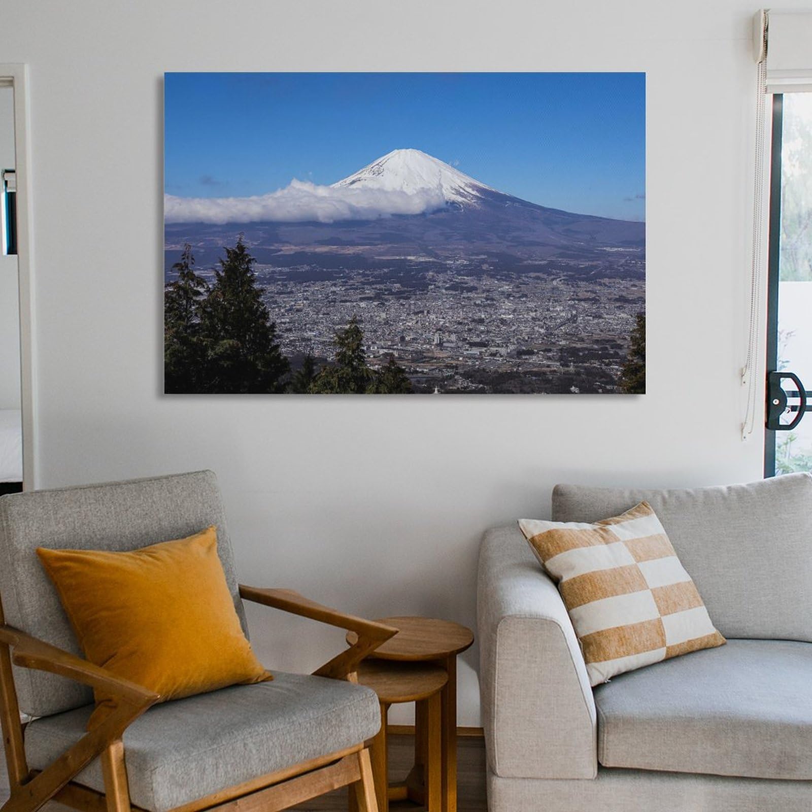 Amazon.co.jp: 絵画 静岡県 乙女峠からの富士山と御殿場の街並み