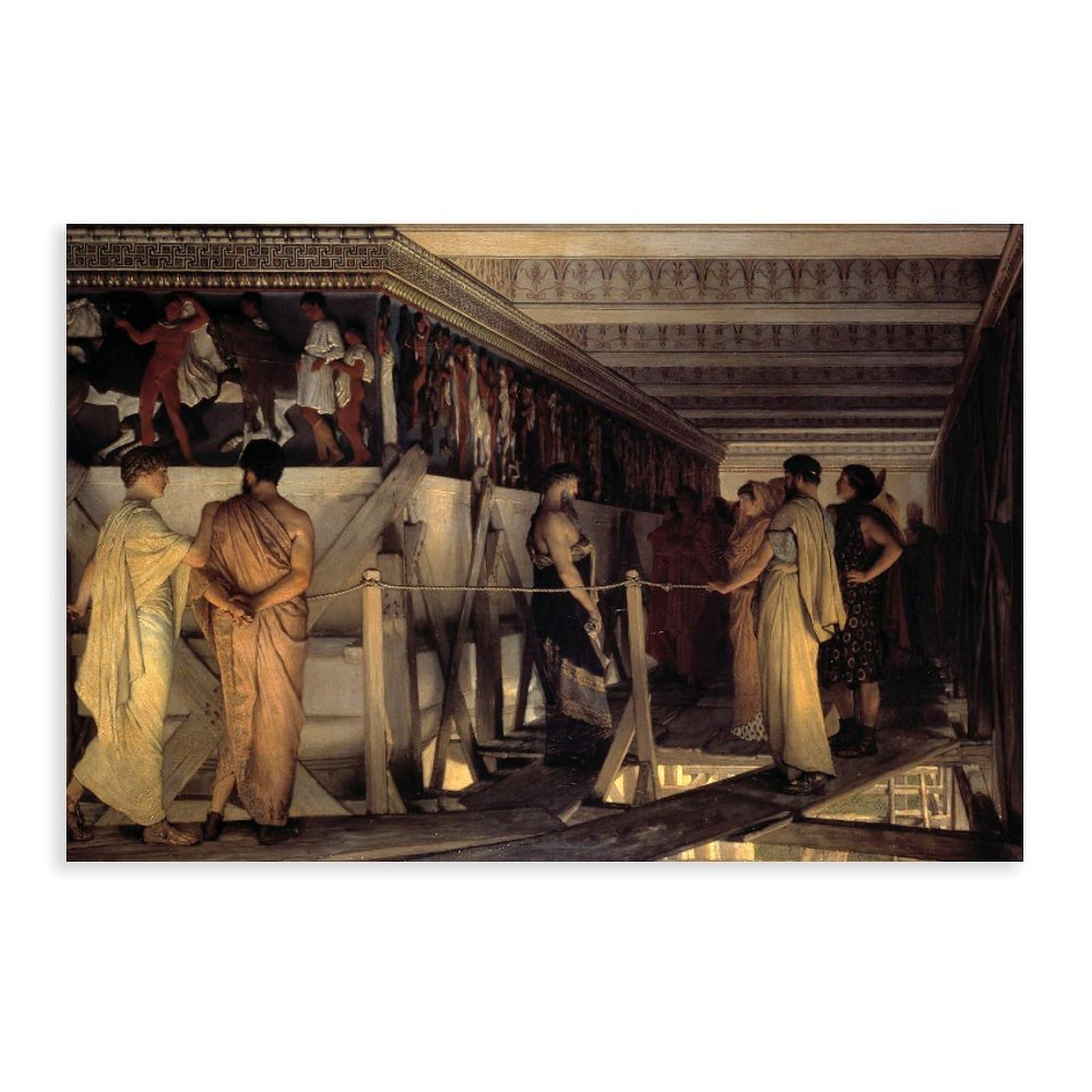 WCYB Phidias Showing The Frieze of The Parthenon to His Friends by Sir Lawrence Alma-Tadema Prints Posters Canvas Deco Paintings Wall Art For Office Living