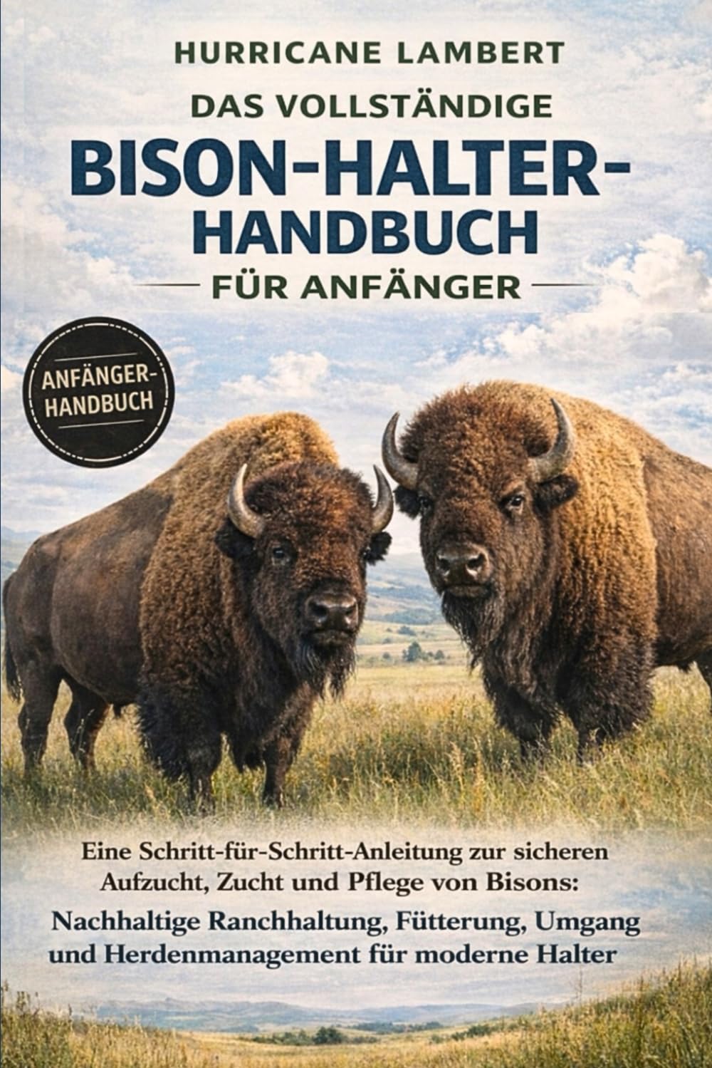 DAS VOLLSTÄNDIGE BISON-HALTER-HANDBUCH FÜR ANFÄNGER: Eine Schritt-für-Schritt-Anleitung zur sicheren Aufzucht, Zucht und Pflege von Bisons: ... und Herdenmanagement für moderne Halter