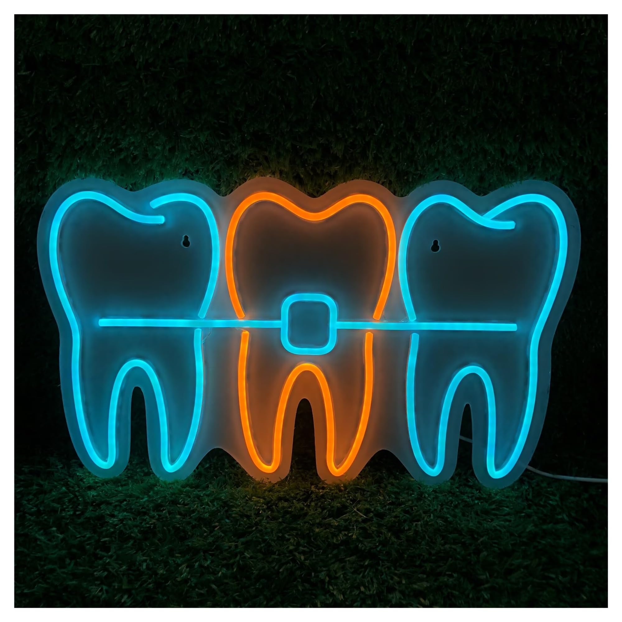 Insegna al Neon Insegna Al Neon Per Allineatori Dentali Per Clinica Dentistica, Decorazione Da Parete Per Ufficio Dentistico, Luce Illuminata 50cm