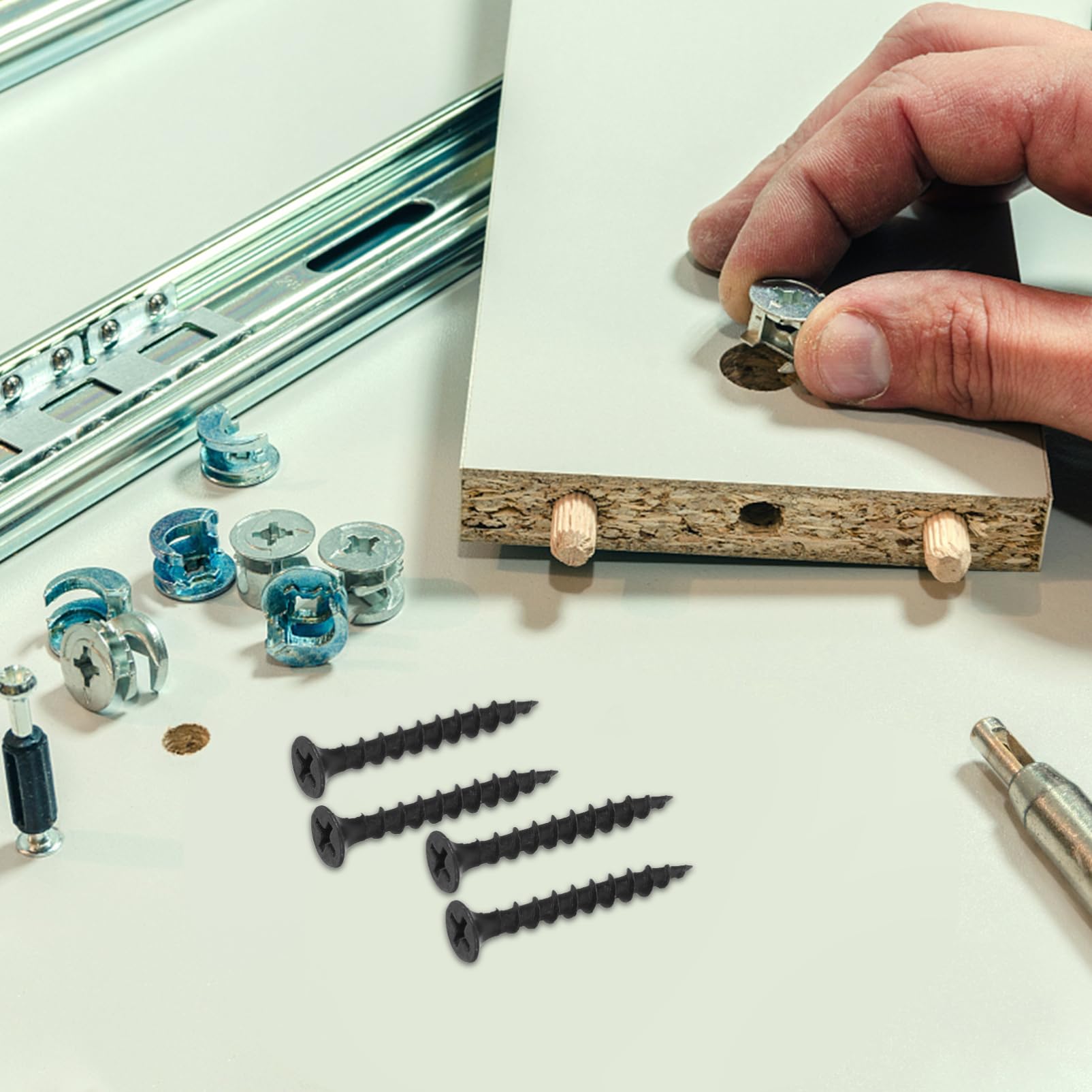 iplusmile 400pezzi Viti Metalliche Autofilettanti Acciaio Carbonio Per Cartongesso e Pratico Per Fissaggi Sicuri Casa e Ufficio