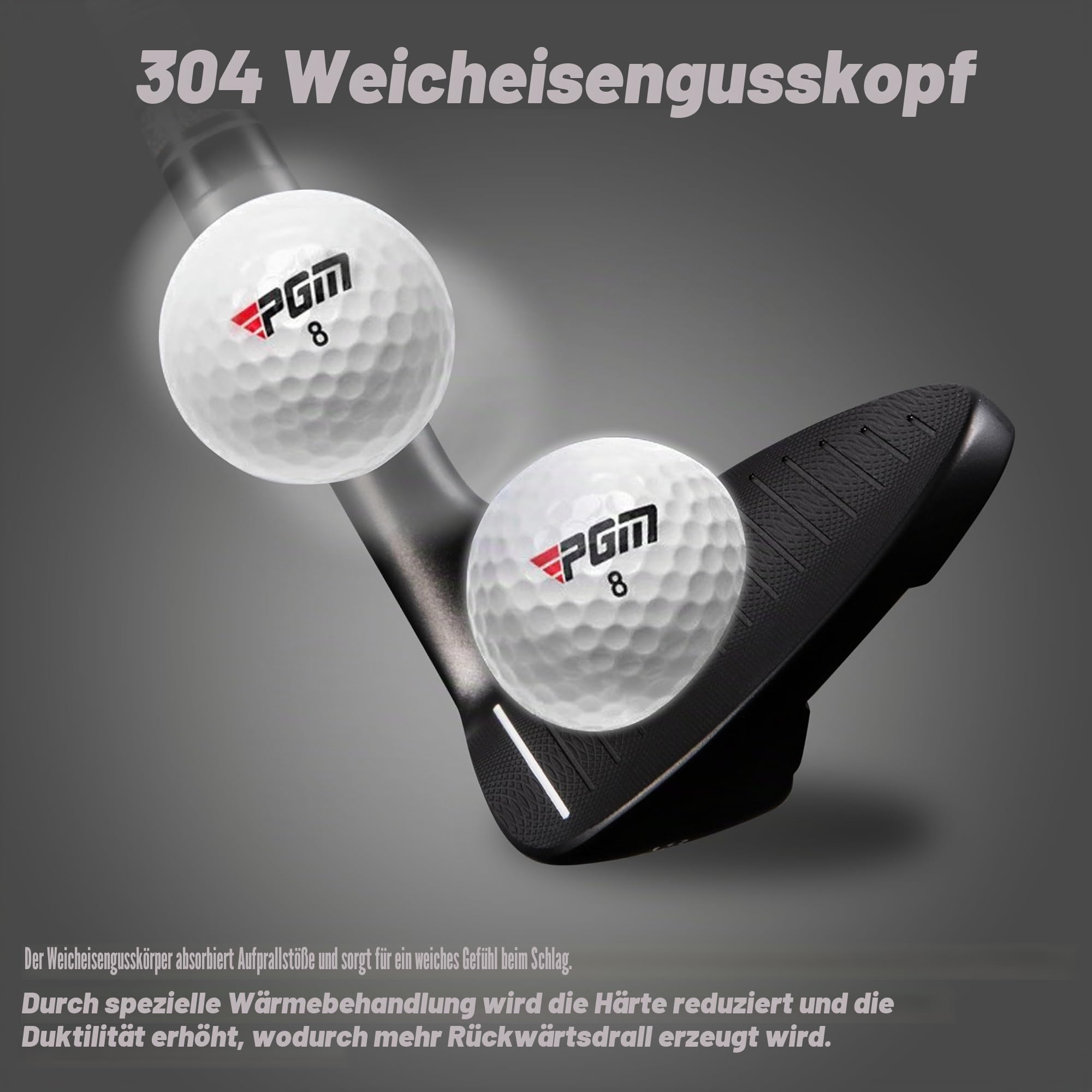 PGM Wedge - 72 Grad Premium Sand Wedge, Lob Wedge für Männer & Frauen - CNC Textured - Bunker Buster Escape Bunkers and Save Strokes Around The Green-High Loft Golf Club