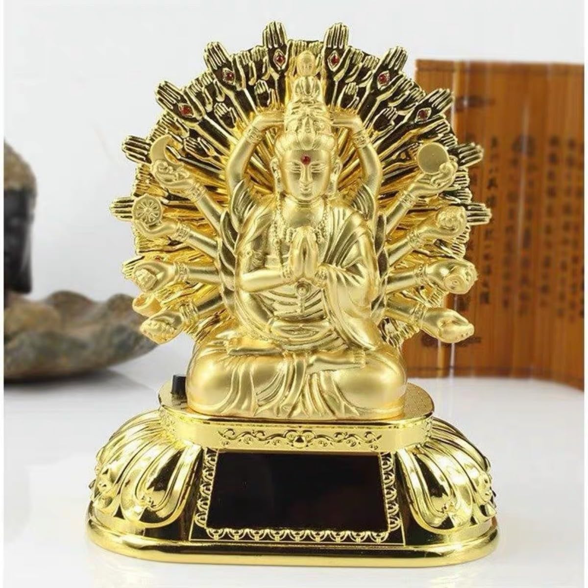 车载太能 汽车摆件 Automobile Interior Accessories,Car Interior Accessories Decorations,千手观音 Car Guanyin Buddha Ornament 创意自动旋转
