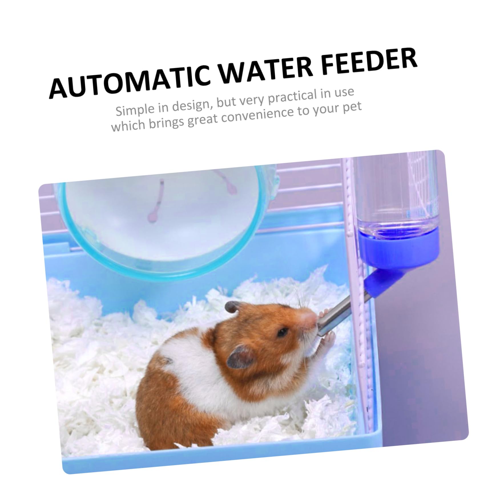 BESPORTBLE 6 Piezas Bebedor de Conejos comedero Hamster Bebedero Hamster comedero de Agua Colgante Botella de Agua de Conejo alimentador Transparente alimentador de Agua Clara el plastico