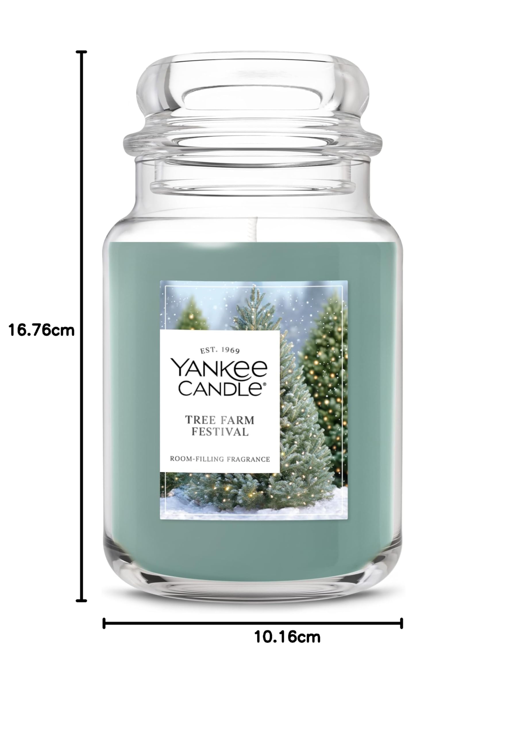 Yankee Candle Tree Farm Festival Duftkerze, 625 ml, großes Glas mit bis zu 150 Stunden Brenndauer, Geschenk, Feiertage