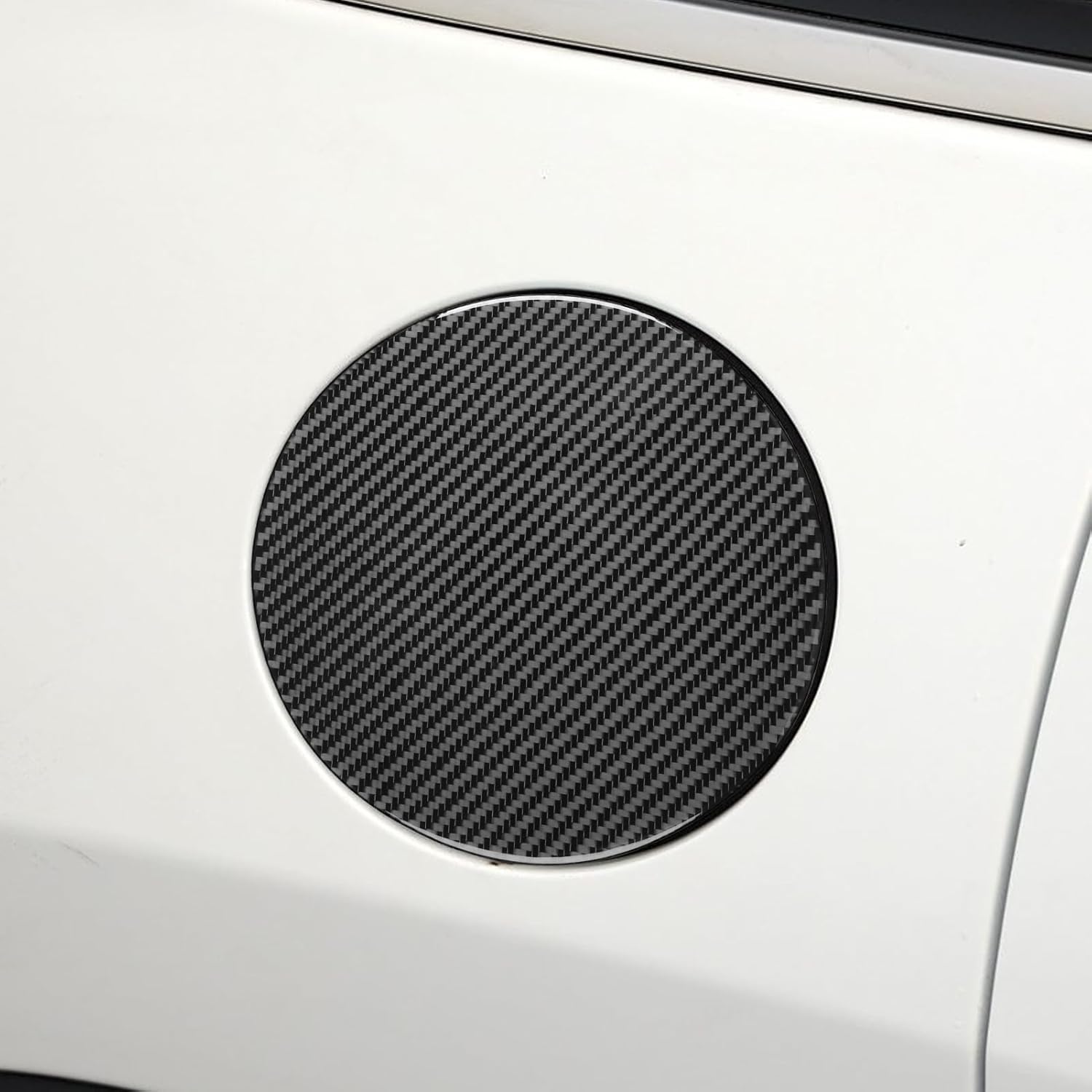 NVCNX Real Premium Carbon Fiber Compatible with Jeep Cherokee 2014-2023 2015 2016 2017 2018 2019 2020 2021 2022 Accessories Car Fuel Tank Filler Gas Cap Cover Exterior Trim Sticker Black 1PC