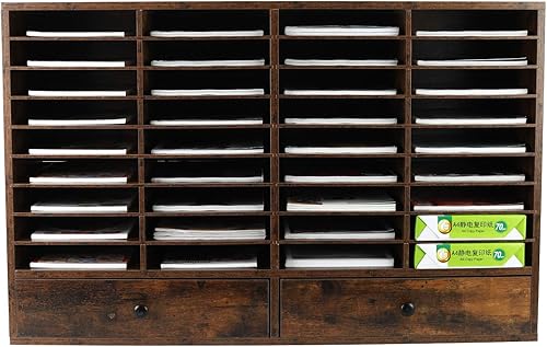 Vista 75 de PAG Organizador de literatura de madera para encimera, buzón de estudiante para aula, soporte de papel de escritorio para oficina, hogar, escuela