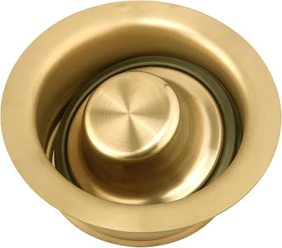 Artiwell Sink Garbage Disposal Flange and Stopper, Universal Flange Fit 3-1/2 Inch Standard Drain Hole, Kitchen Sink Replacement Accessories, Garbage Disposer Kit Champagne Bronze