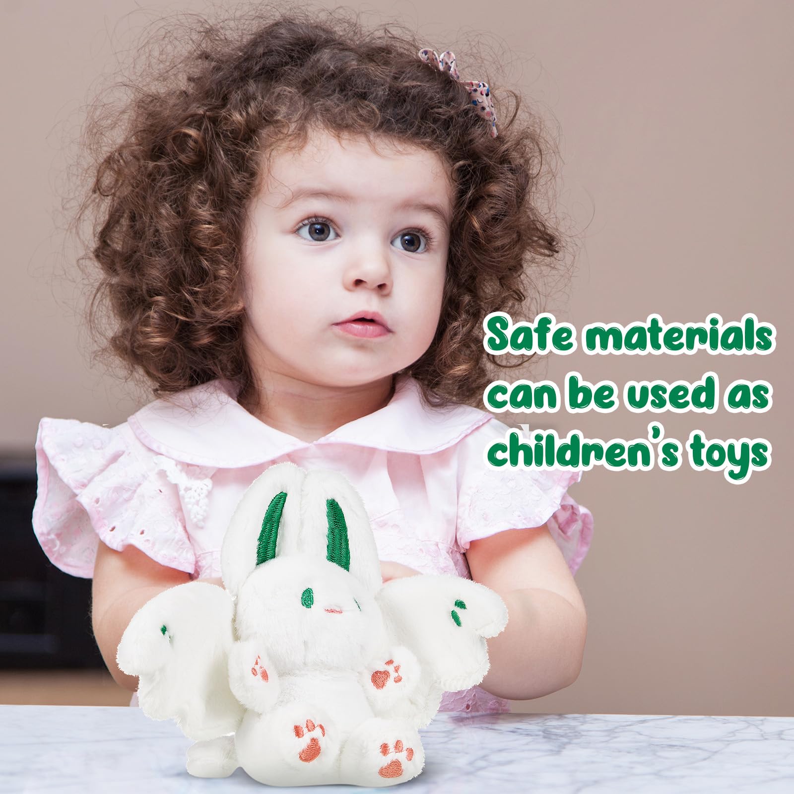 JellyArch Bat Rabbit Plush Keychain Stuffed Rabbit Animals with Keychain Cute Soft Stuffed Bat Plush Toy Kawaii Backpack Car Handbag Keyring, 8.46 x 6.3 x 3.15 Inches