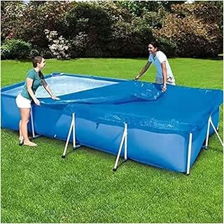 HOUKAI Piscina térmica solar – 3 × 2,8 m retangular para piscina de calor – Use o sol para aquecer a piscina – Melhor cobertura para piscina