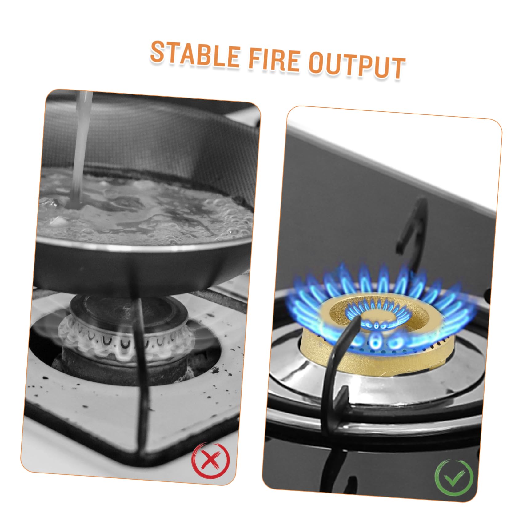 ibasenice 2 Piezas Repuesto de Quemador de Gas para Cocina Accesorio de Estufa de Instalación y Compatible con Varios y Práctico Dorado