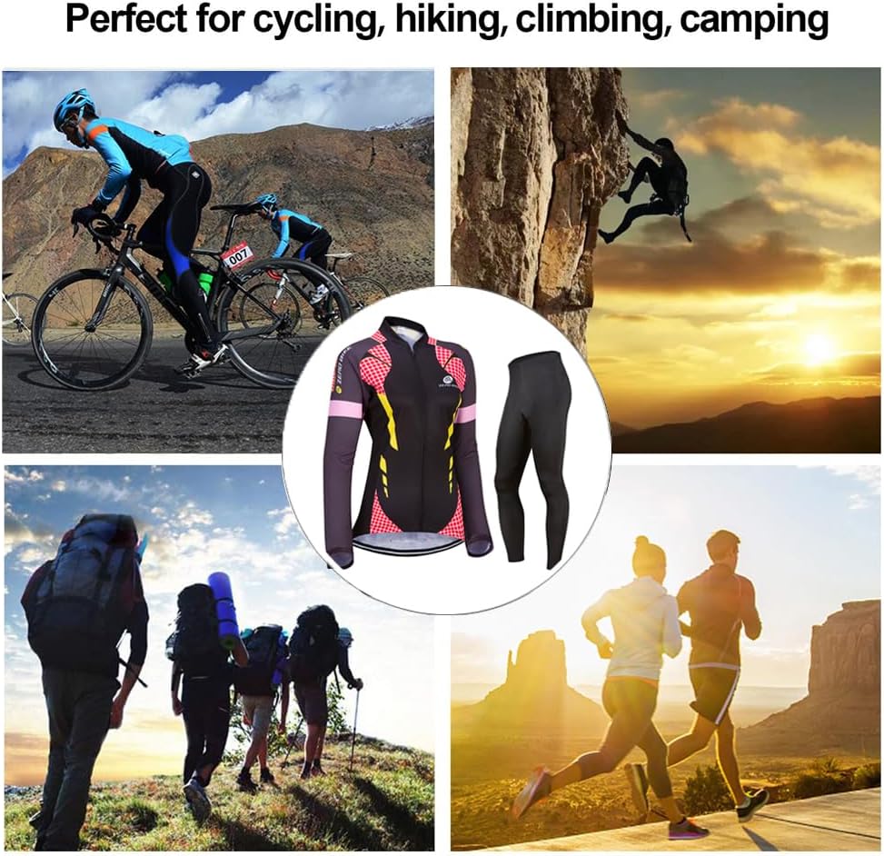 Women's Breathable Long Sleeve 3D Gel Padded Bicycle Cycling Suit Mesh Clothing Pants Set UV Protective - Image 6