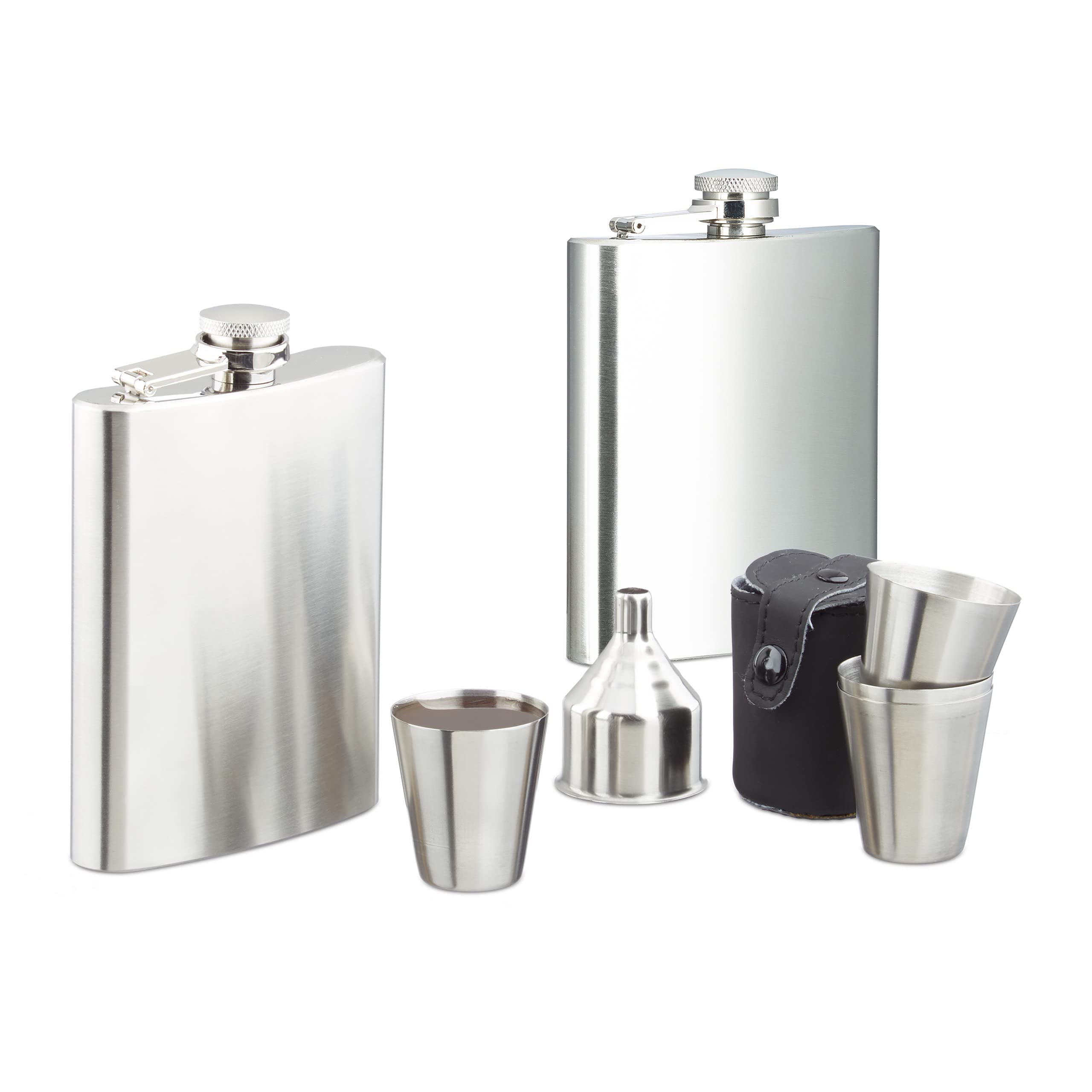 Flasque en inox 200 ml et ses tasses pour voyager léger en festival