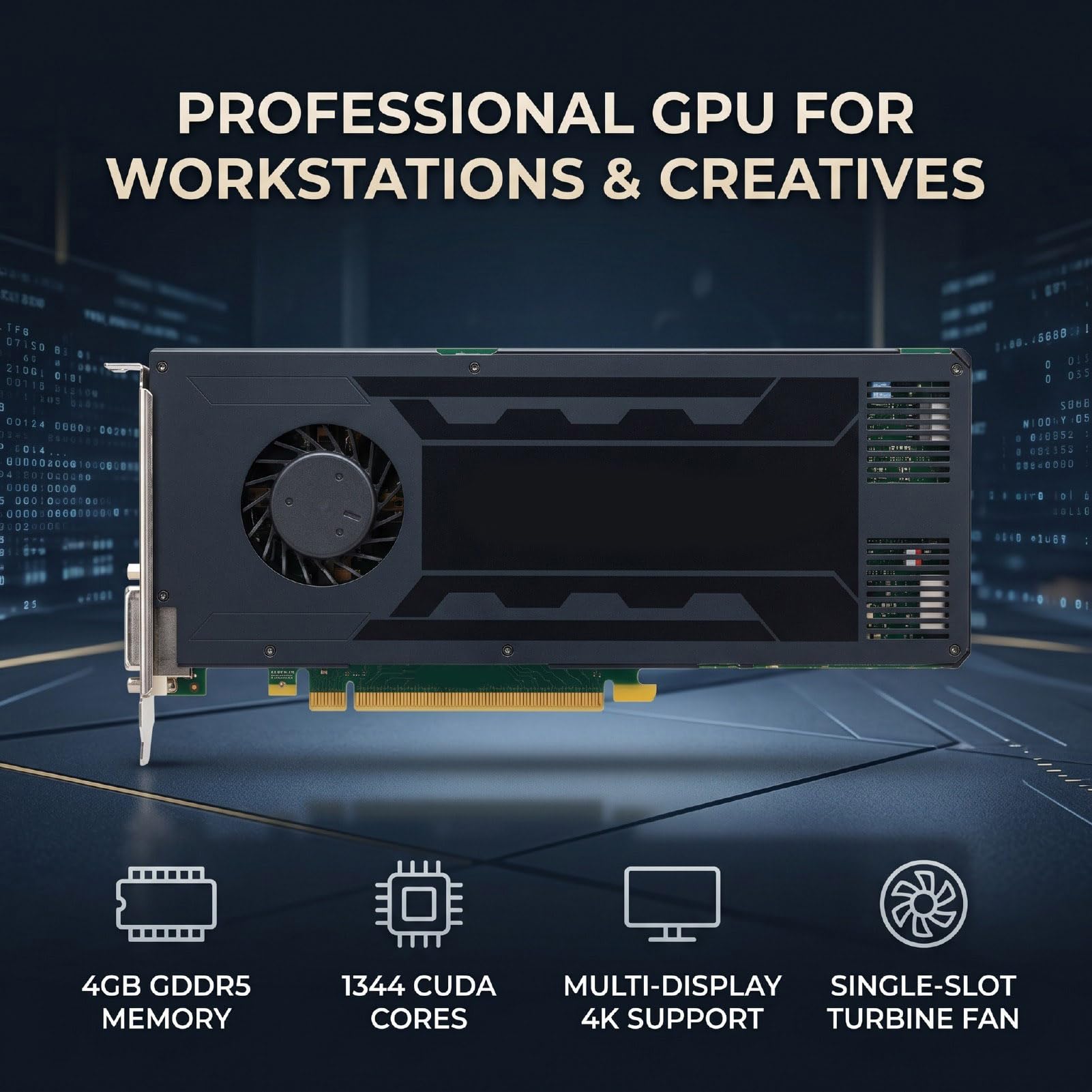 Annadue Karta Graficzna Karta Graficzna Komputerowy Procesor Graficzny 4 GB GDDR5 256-bitowy PCIe 2.0 X16 Podwójny Port DisplayPort DVI-I z 1344 Rdzeniami do Modelowania 3D Edycja