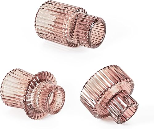 Miniatura 4 de Juego de 9 portavelas de cristal cónico para centros de mesa decoración de boda y cena