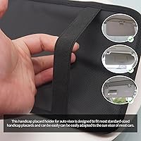 Vista 6 de Soporte para cartel de discapacitados para automóvil, protector de letrero de permiso de estacionamiento para discapacitados para visera