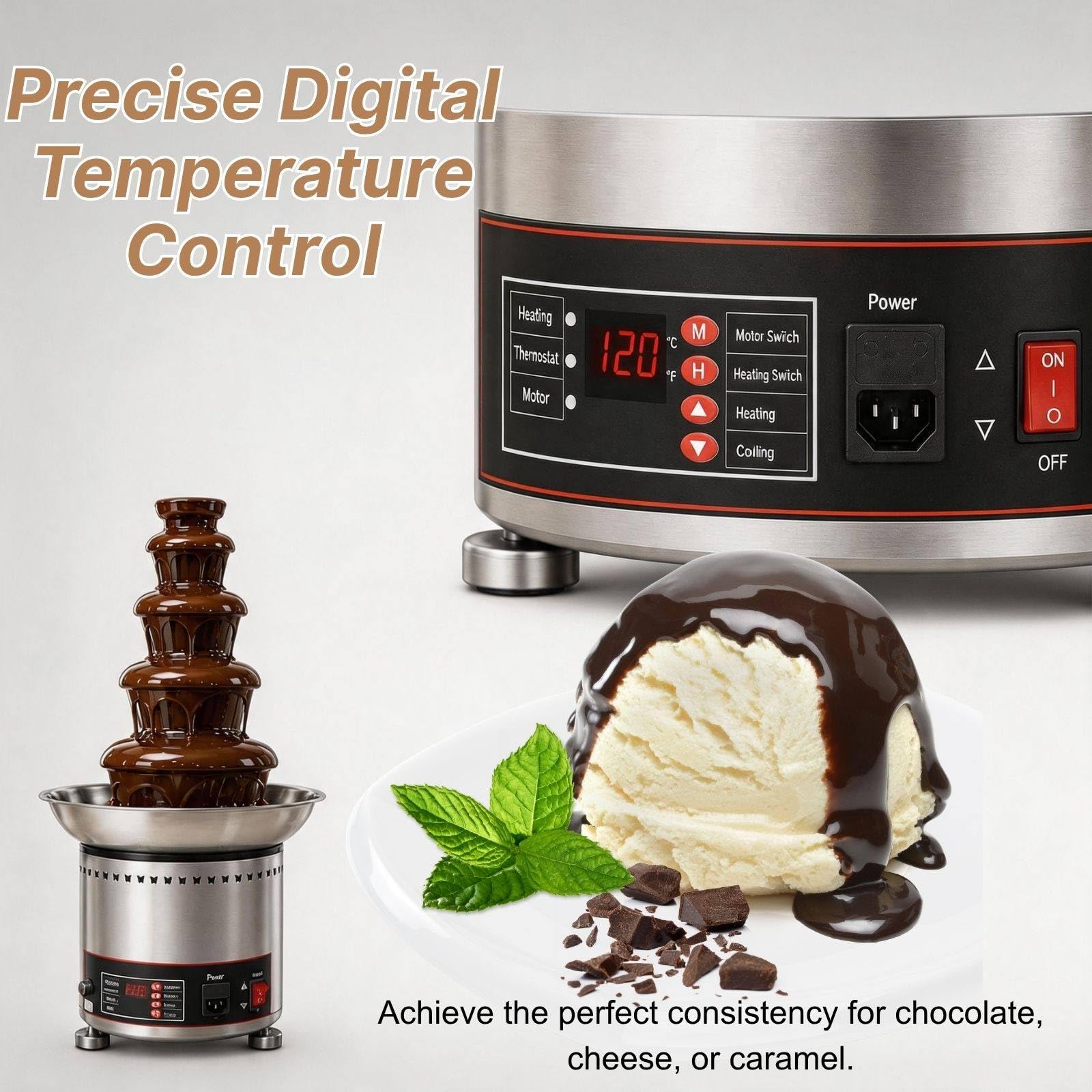 Máquina Comercial de Fuente de Chocolate 6Tier