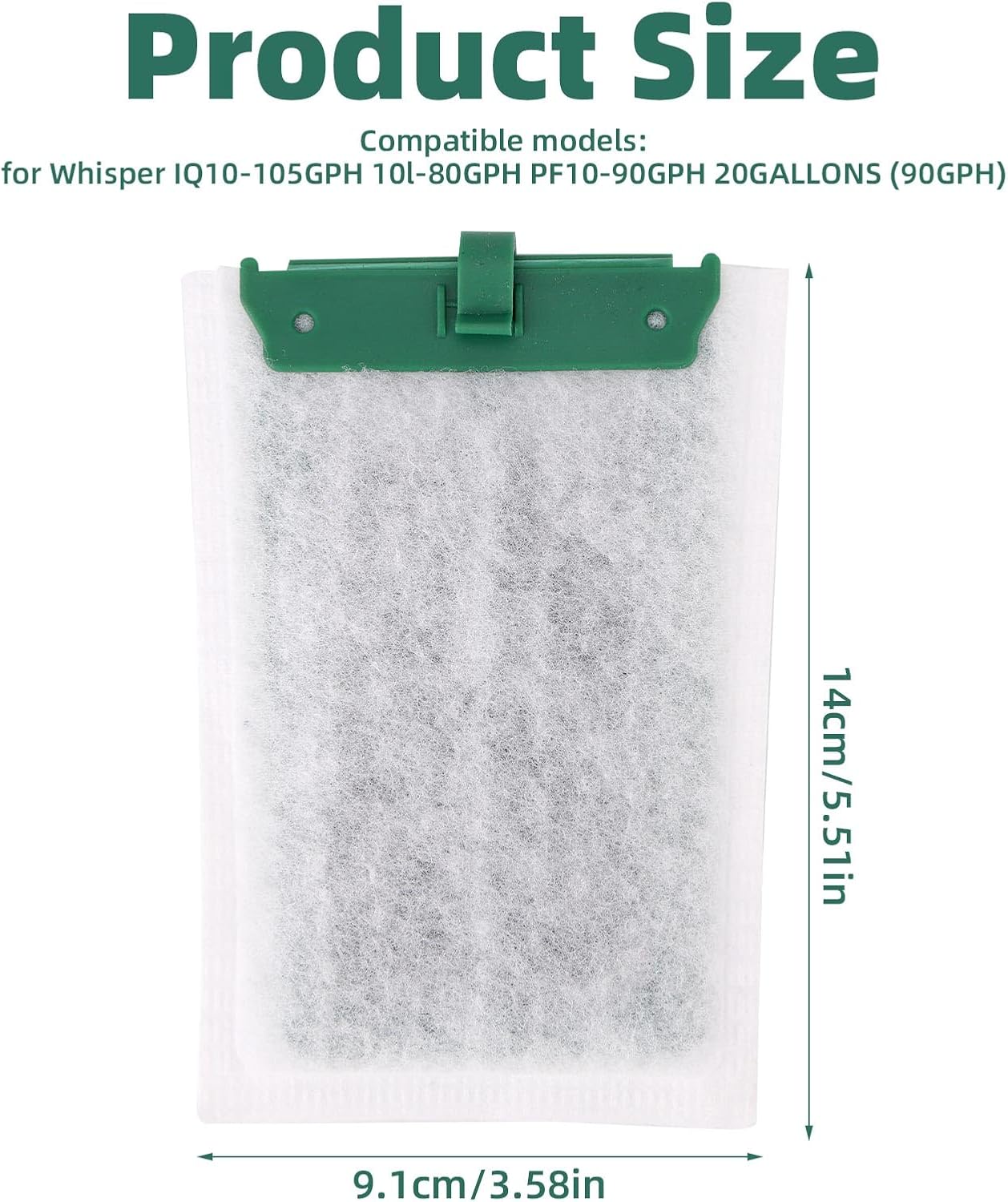 Tinoaly 16pcs Medium Replacement Filter Cartridges Compatible with Tetra Whisper Bio-Bag, Fish Tank Parts Accessories for 10i IQ10 PF10 ReptoFilter, 5-10 Gallon Aquarium Filter Cartridges