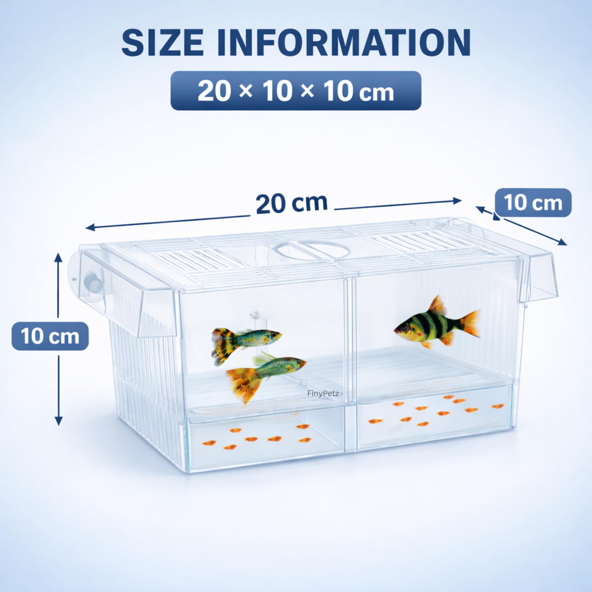 FinyPetz Aquarium Double Isolation Box FH-20 | Fish Breeding & Separation Divider | Fry Hatchery for Betta & Guppy | Acclimation & Recovery Accessory for Fish Tanks 4